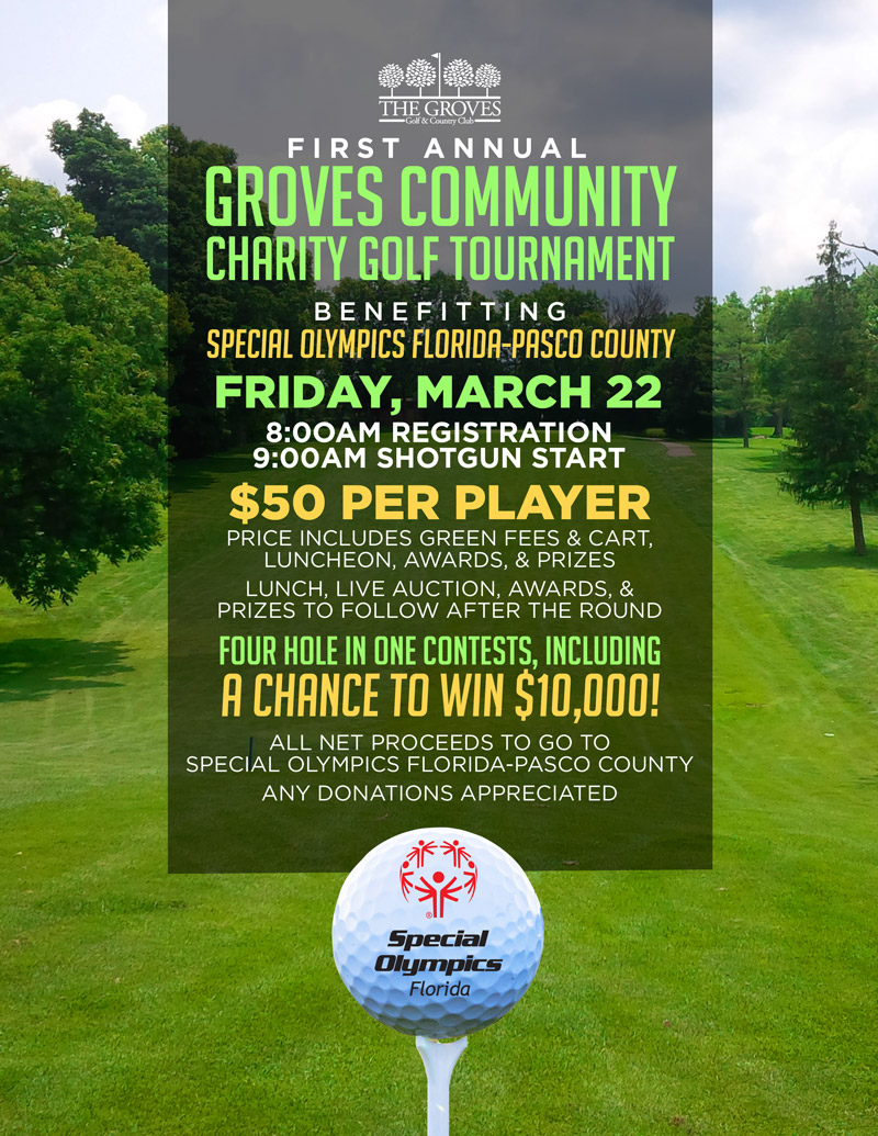 Special Olympics Charity Golf Tournament The Groves Golf and Country Club